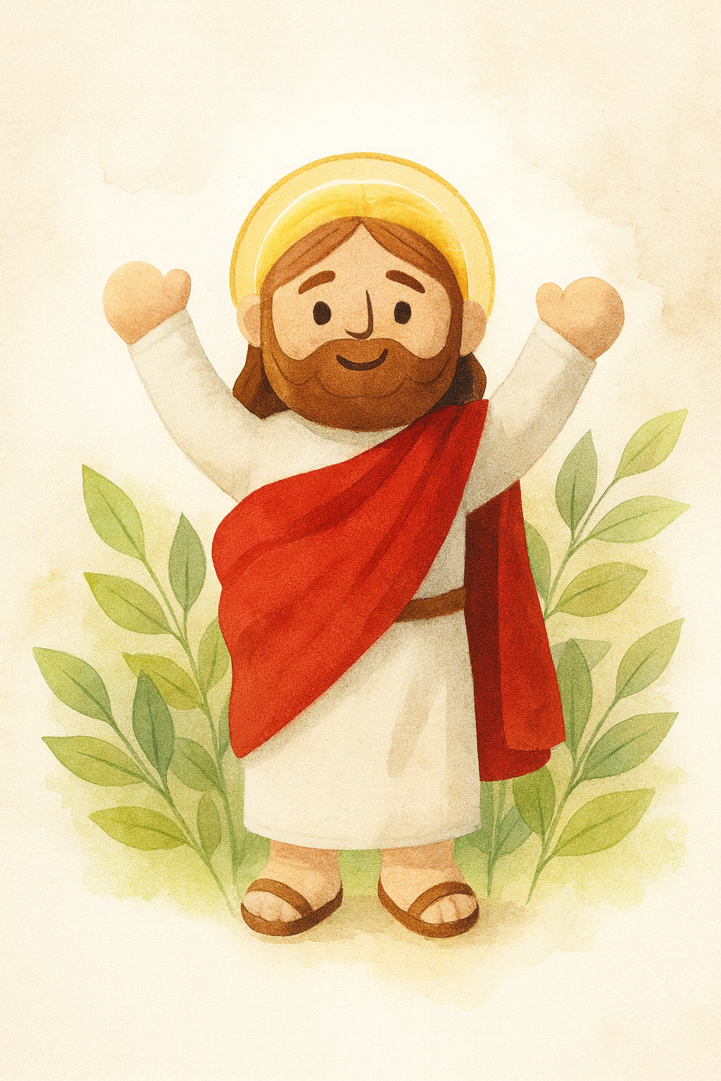 Jesus Plush Red Garment